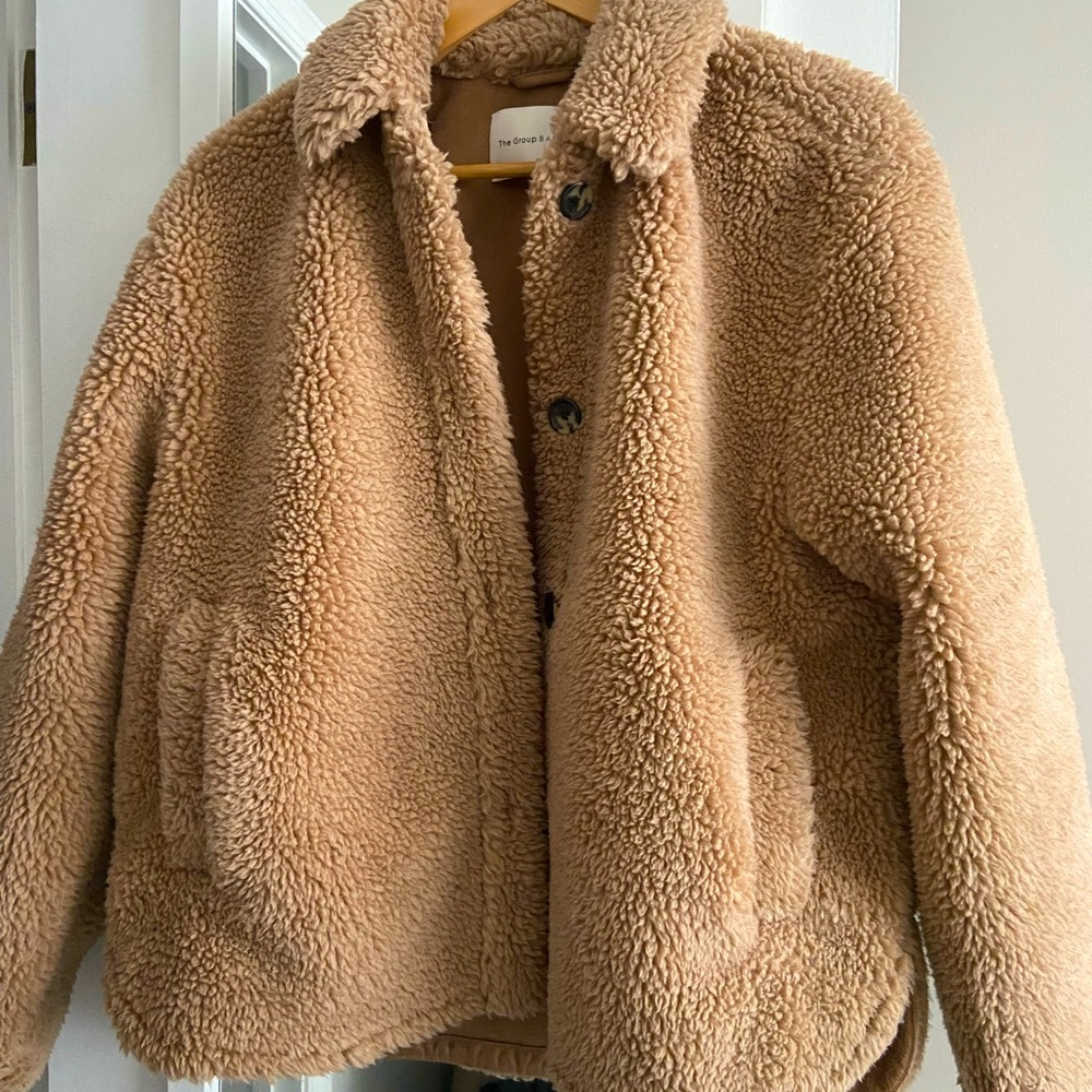 Aritzia Teddy Jacket in Tan